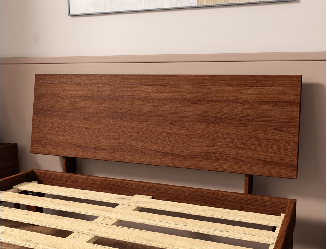 Full headboard for Baden Walnut bed in solid beech