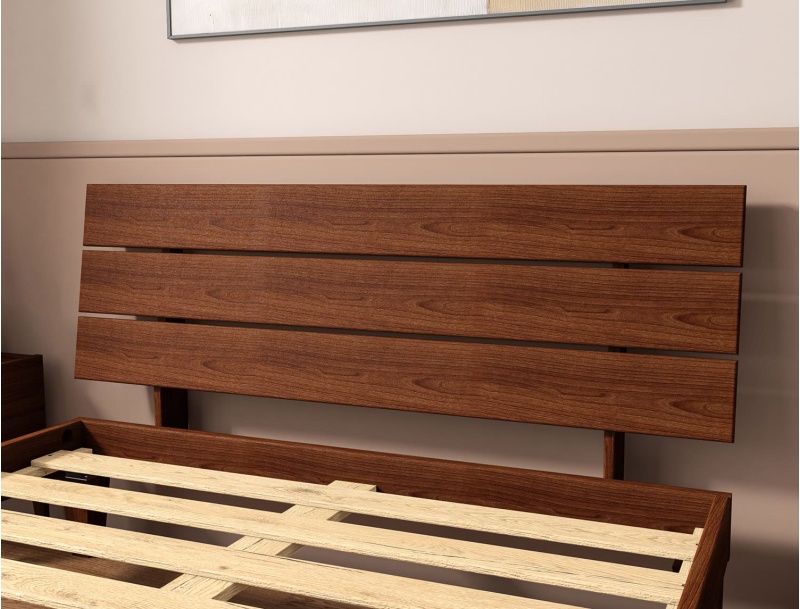 Trio headboard for Baden Walnut bed in solid beech