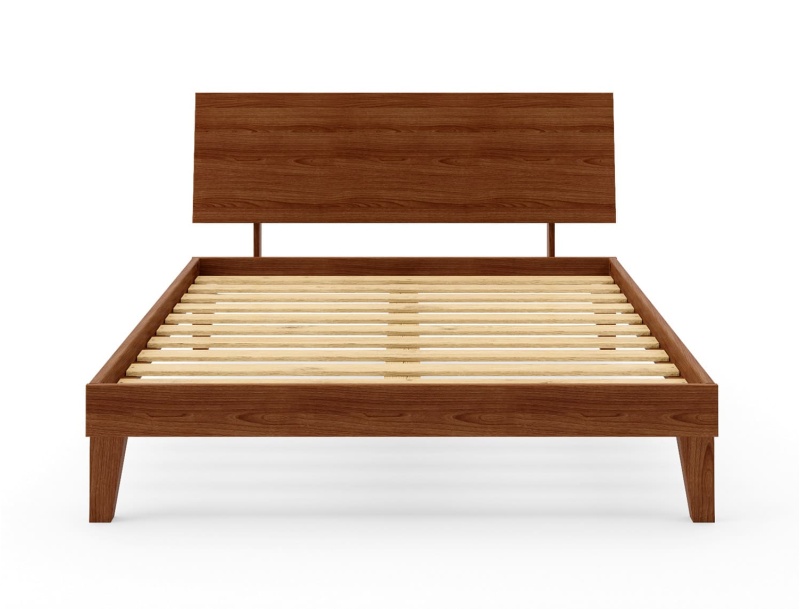140x190 bed with full headboard Baden Walnut with solid pine slats included
