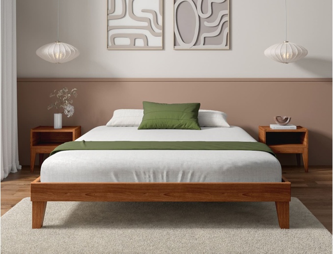 Lit Baden Noyer en bois massif 160X200