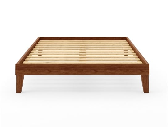 Bettgestell Baden Walnuss 160x200 aus Massivholz + Latten
