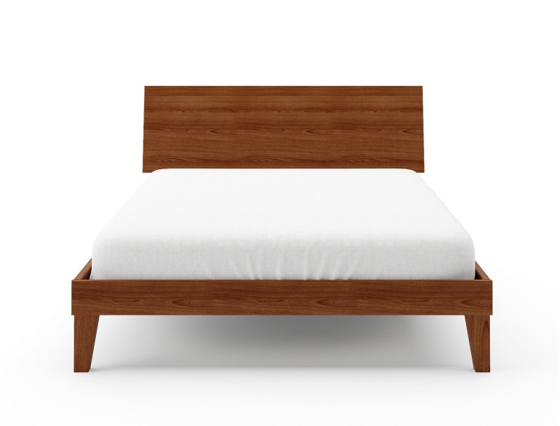 Massief houten bed 160x200 met vol hoofdeind Baden Walnoot