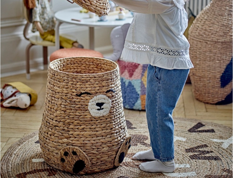 Panier de rangement pour enfant en fibres naturelles Timone
