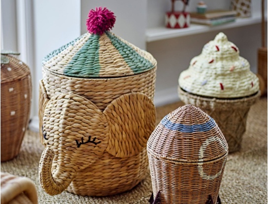 Cesto portaoggetti Bobo con coperchio Bloomingville