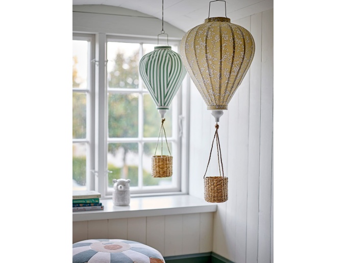 Suspended hot air balloon toy Pomp Mobile Yellow Bloomingville