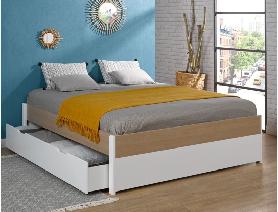 Cama 160x200 con cajón de almacenamiento Nomade