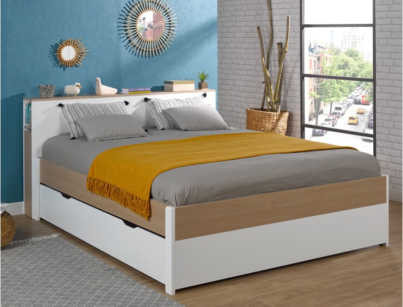 Letto 160x200 Nomade con cassetto e testiera opzionale