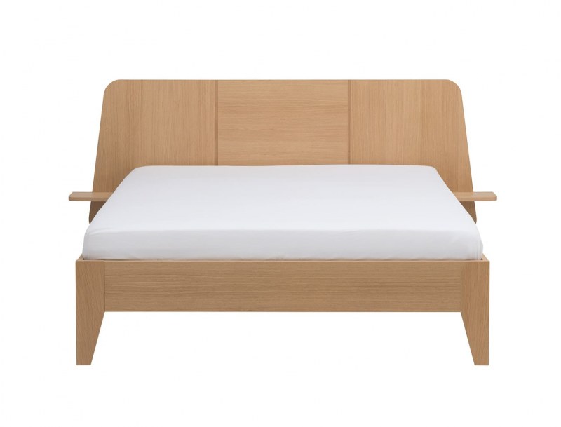 Lit 2 places 140x190 cm + sommier Eden bois