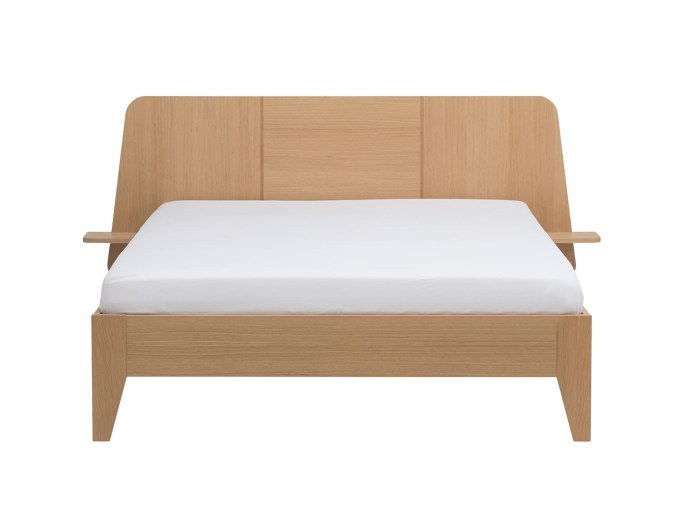 Lit 2 places 140x190 cm  + sommier Eden bois