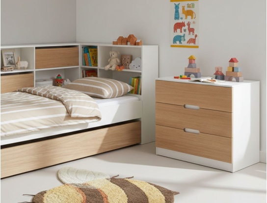 Kommode Opus Weiß & Holz in einer Ambiente-Umgebung