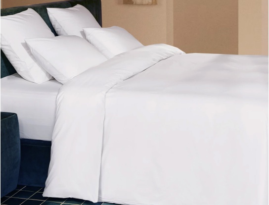White percale duvet cover