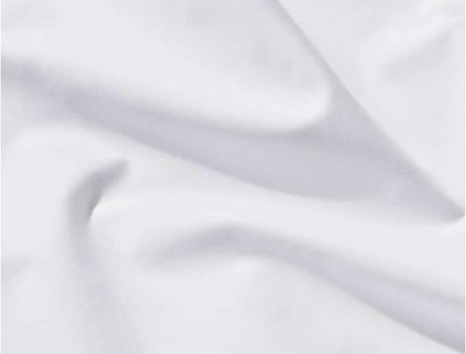 Housse de couette pour lit deux places en percale de coton blanc