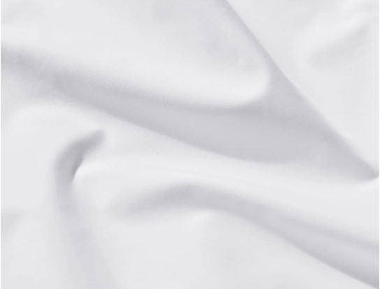 Dekbedovertrek voor tweepersoonsbed in wit katoenen percale