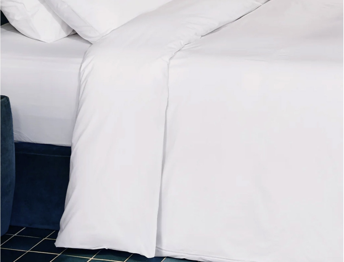 Dekbedovertrek 1 persoons percale wit