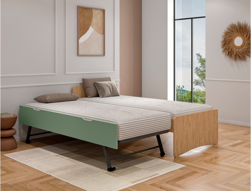 Cassetto letto estraibile salvia Lena opzionale da scoprire sul sito chambrekids.