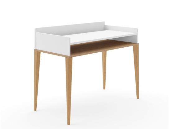 Bureau Evidence Pop blanc et bois.