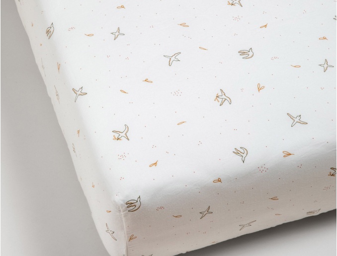 Lenzuolo con angoli 90x190 Cotone Bio Il volo