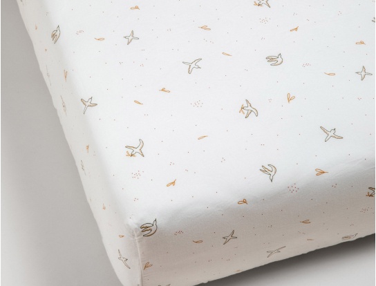 Drap housse 90x190 Coton Bio L'envolée