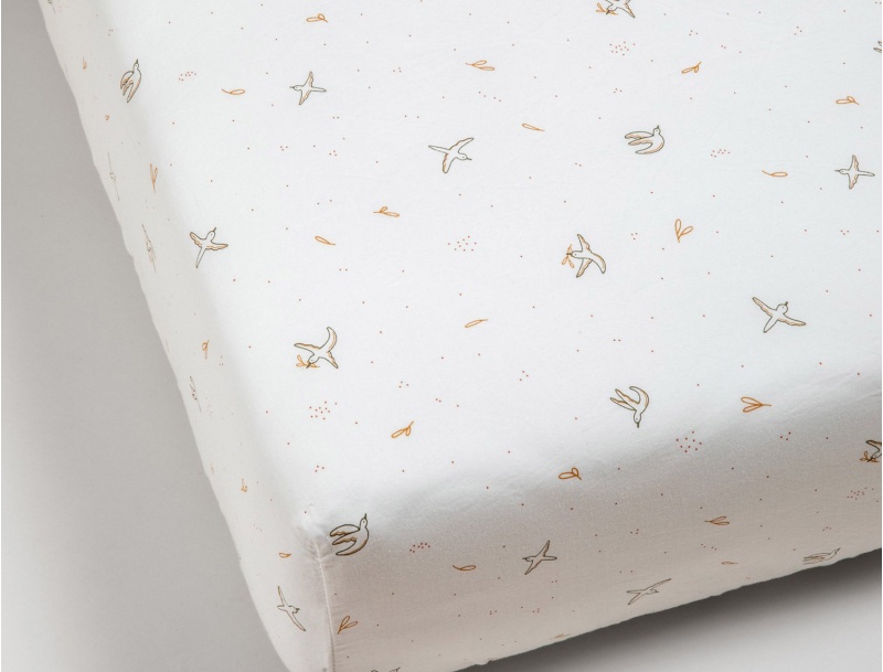 Lenzuolo con angoli 90x200 Cotone Bio Il volo