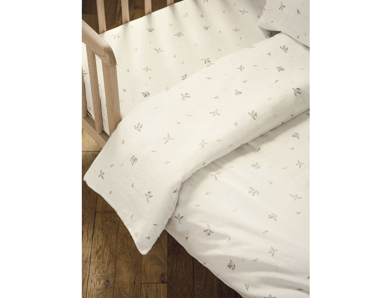 Housse de couette pour lit bébé en coton bio
