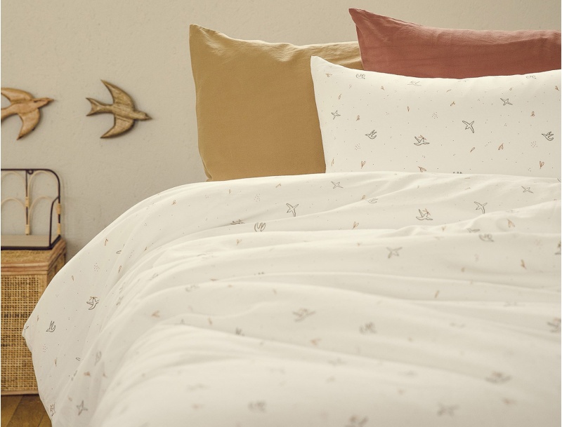 Housse de couette pour lit une personne en Coton Bio