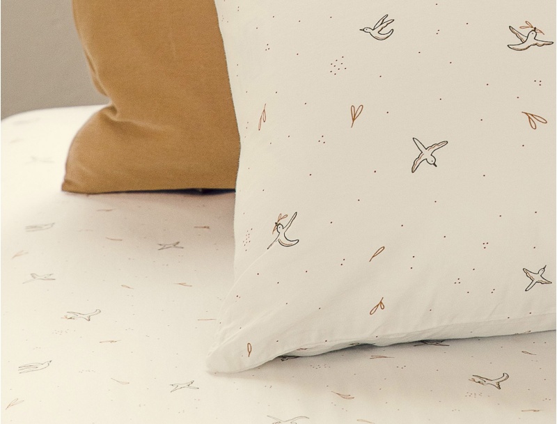 Taie d'oreiller en coton bio 60x60