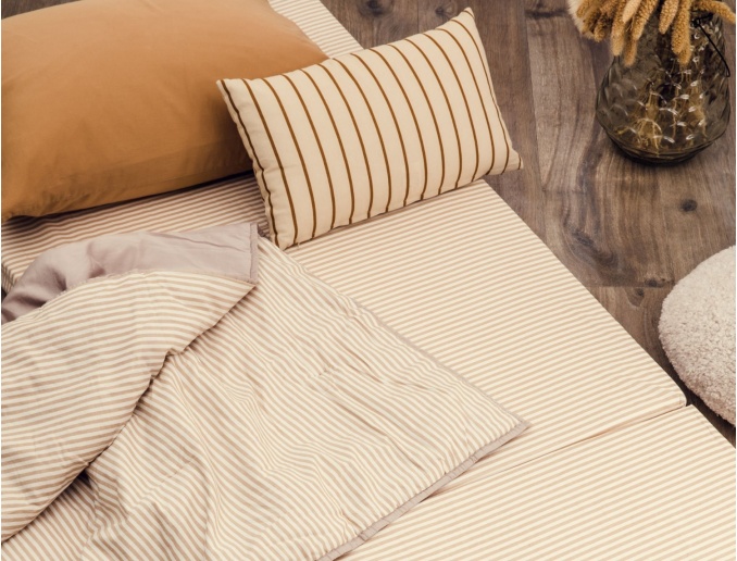 Materasso supplementare in cotone biologico 80x190cm Rigato Ambra