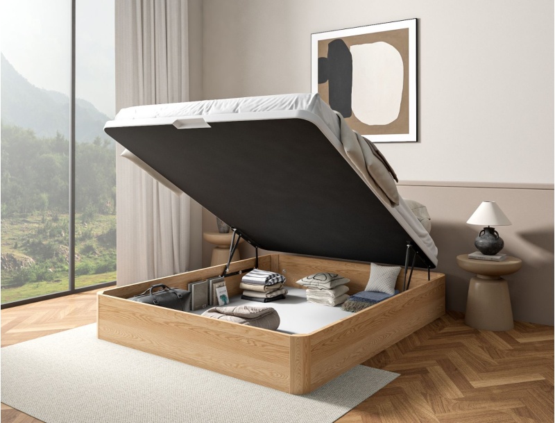 Letto contenitore 140x200 ampio spazio Landes