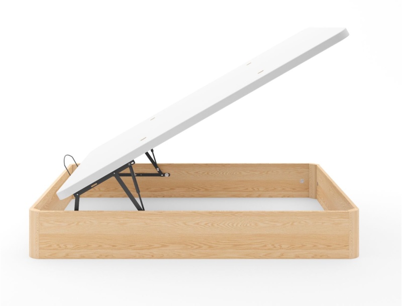 Landes solid pine ottoman bed 160x200 with powerful hydraulic pistons