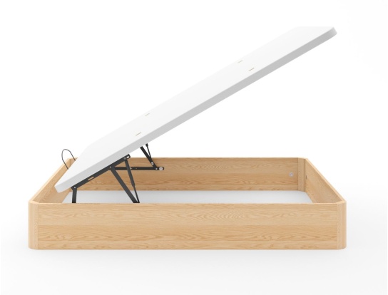 Landes solid pine ottoman bed 160x200 with powerful hydraulic pistons