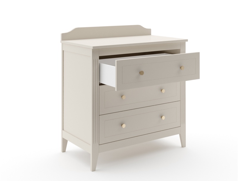 Commode avec 3 grands tiroirs Héritage Crème
