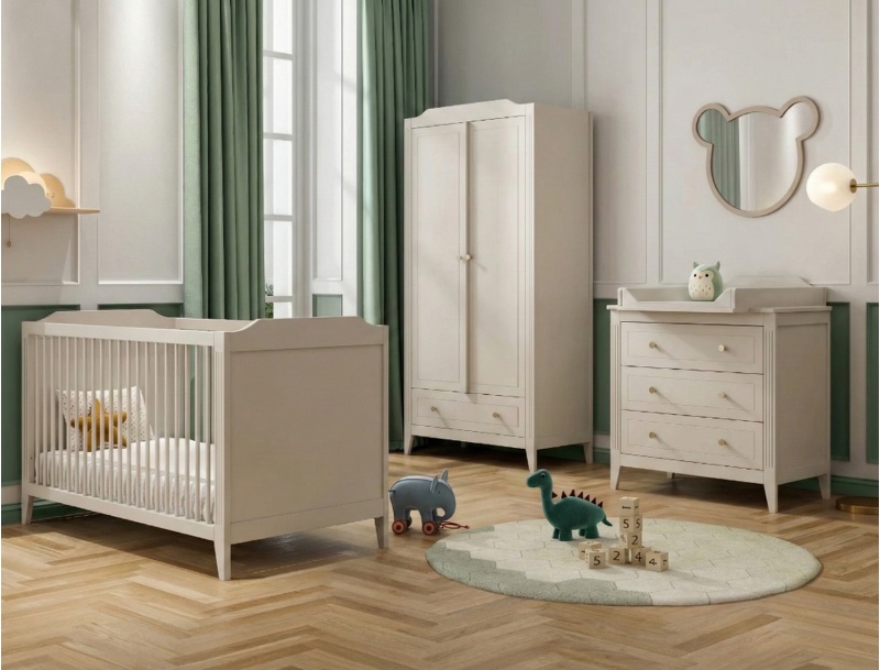 Complete baby nursery Héritage Cream with dresser