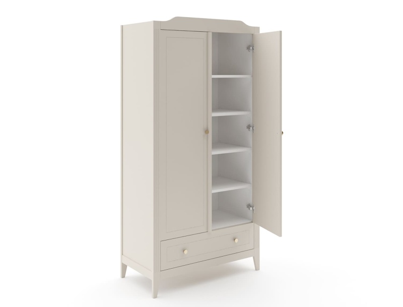 Schrank Héritage Crème mit 2 Türen und 1 Schublade