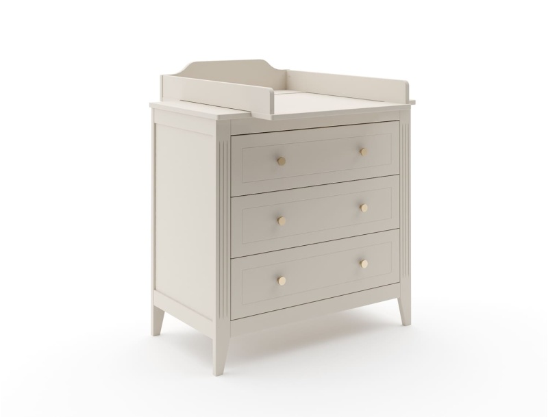 3-drawer dresser Héritage Cream with removable changing table