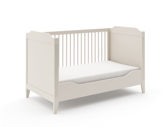 Lit bébé Héritage Crème avec kit d'évolution fourni et matelas non inclus