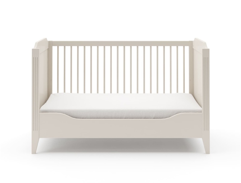 Lit bébé évolutif Héritage Crème avec pan de transformation fourni
