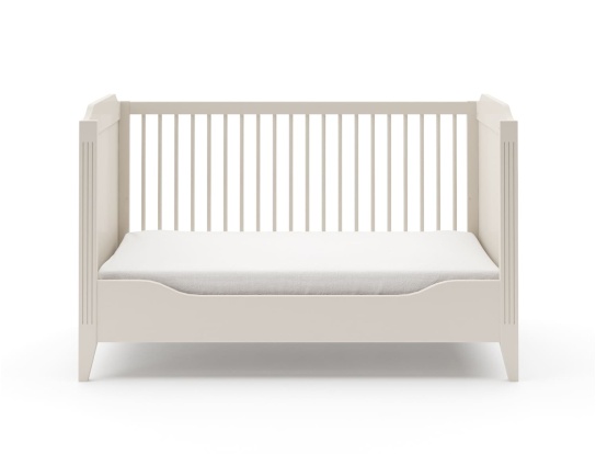 Mitwachsendes Babybett Héritage Crème mit mitgeliefertem Umbau-Paneel