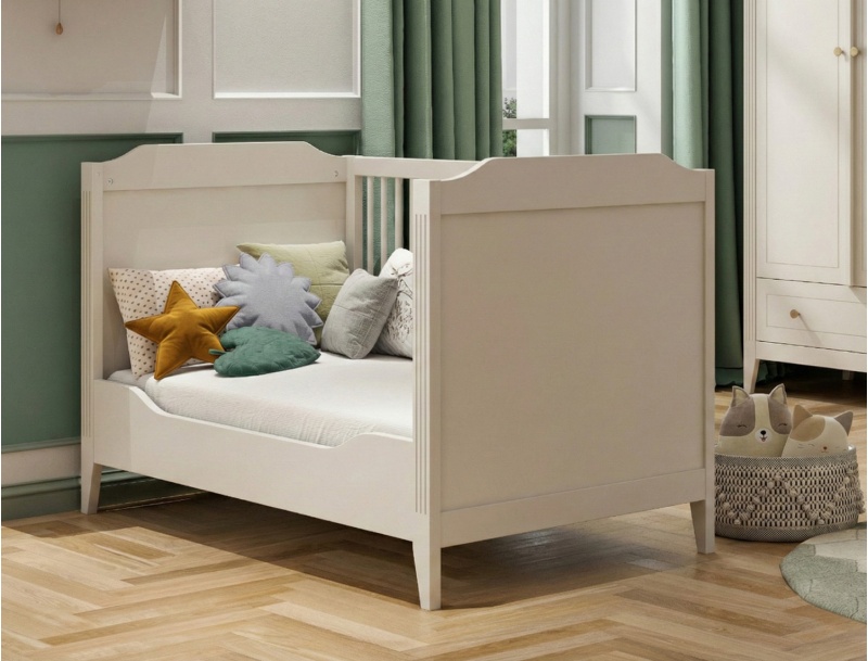 Lit bébé 70x140 en version évoluée Héritage Crème