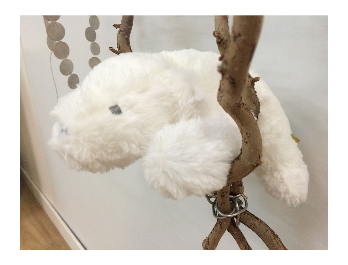 Oso polar "Ice" blanco 25cm