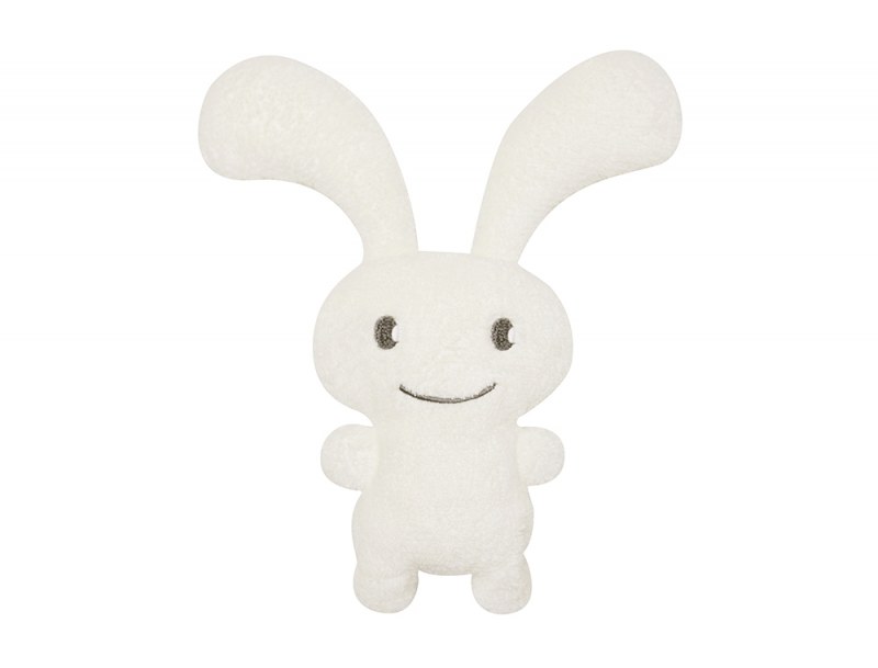 "Ice" white Funny Bunny Rattle 24cm