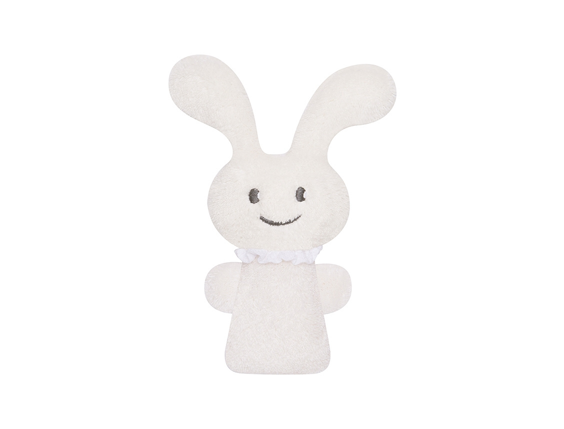 Mini hochet Funny Bunny 16cm Blanc