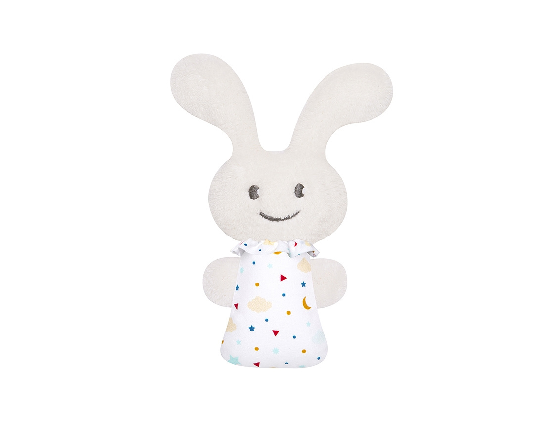 Mini hochet Funny Bunny 16cm étoiles et nuages