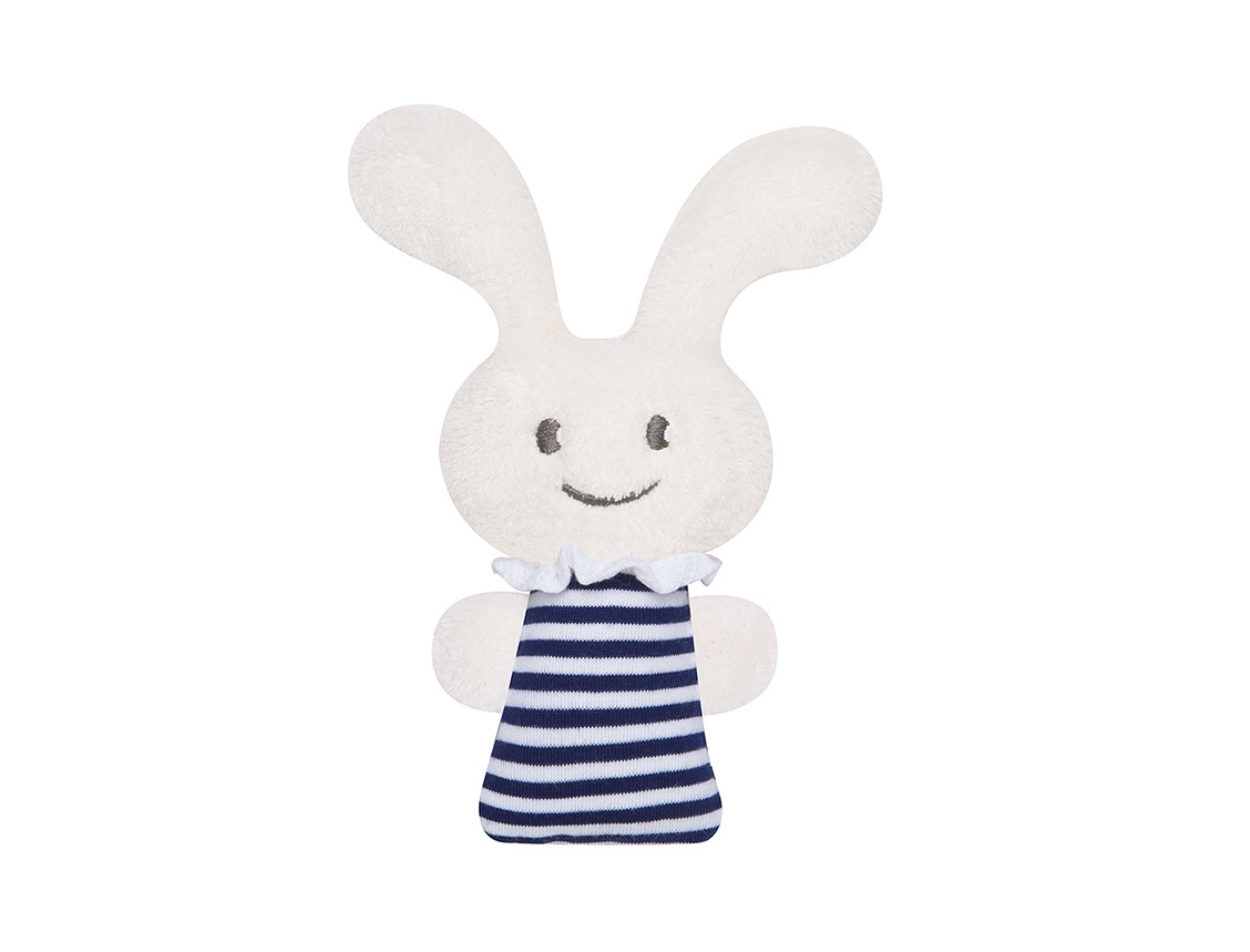 Navy stripes Funny Bunny mini rattle 16cm Navy stripes Funny Bunny mini rattle 16cm