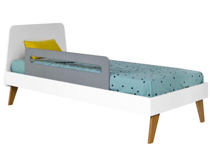 Sponda letto per bambini Grigio Flanella Bali 123cm