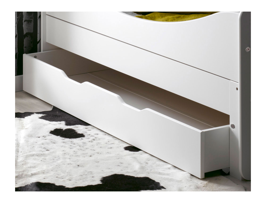 Cassetto del letto evolutivo per bambini Feroe bianco