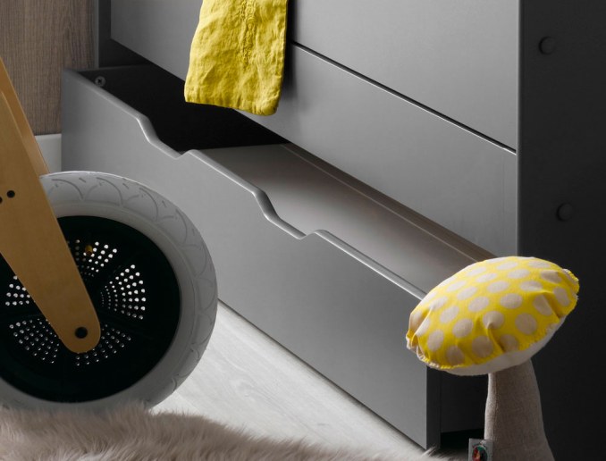 Cajón de la cama evolutiva infantil Feroe antracita