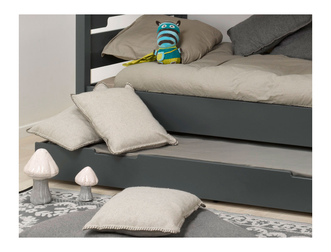 Cajón de la cama litera Milo antracita 90x190