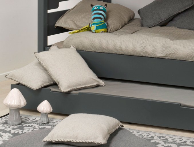 Cajón de la cama litera Milo antracita 90x190