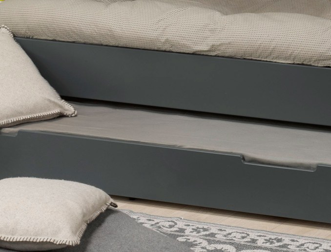 Cajón cama infantil Milo y litera Milo antracita 90x200