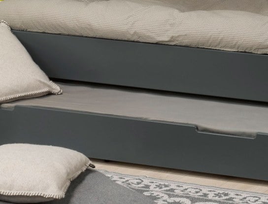 Cassetto letto per bambini Milo e letto a castello Milo antracite 90x200